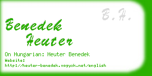 benedek heuter business card